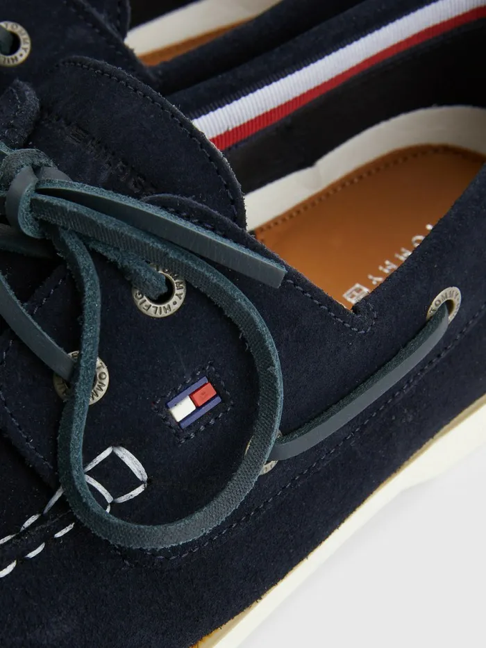 Tommy Hilfiger Classic Suede Boat Shoes Desert Sky Mens Sandals Sliders and Flip Flops Popular