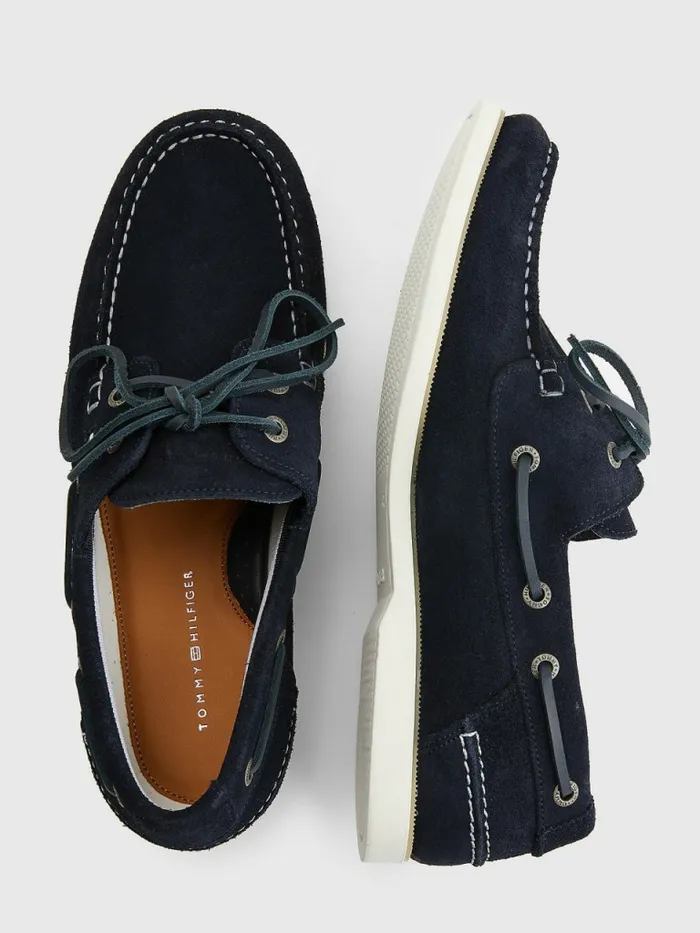 Tommy Hilfiger Classic Suede Boat Shoes Desert Sky Mens Sandals Sliders and Flip Flops Popular
