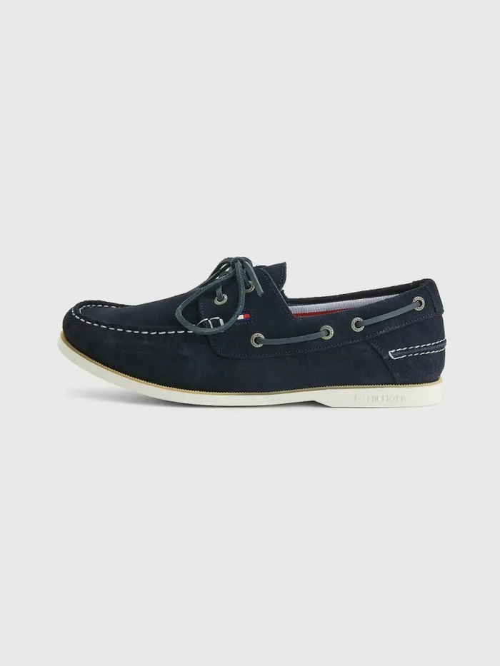 Tommy Hilfiger Classic Suede Boat Shoes Desert Sky Mens Sandals Sliders and Flip Flops Popular