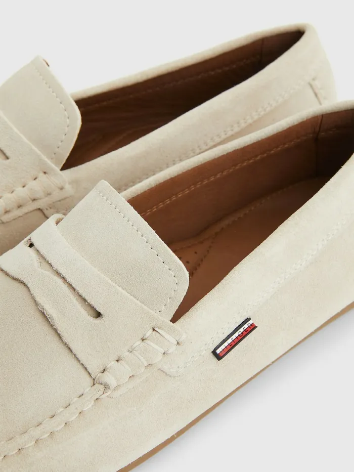 Tommy Hilfiger Classic Suede Driving Shoes Savannah Sand Mens Casual Shoes Near Me