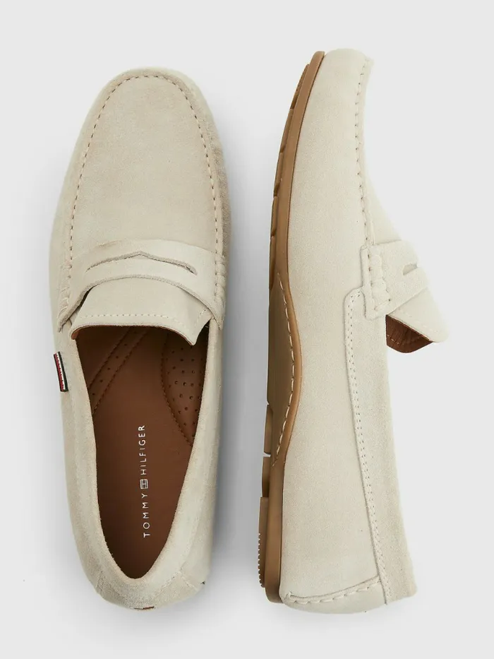 Tommy Hilfiger Classic Suede Driving Shoes Savannah Sand Mens Casual Shoes Near Me