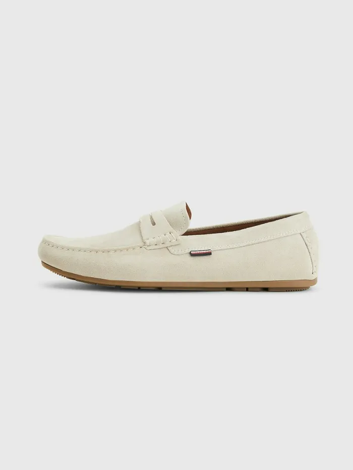 Tommy Hilfiger Classic Suede Driving Shoes Savannah Sand Mens Casual Shoes Near Me