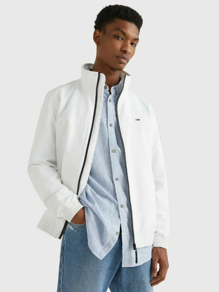 Tommy Hilfiger Classics Bomber Jacket White Mens Coats and Jackets Fashion