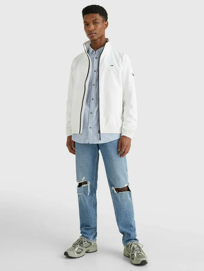 Tommy Hilfiger Classics Bomber Jacket White Mens Coats and Jackets Fashion
