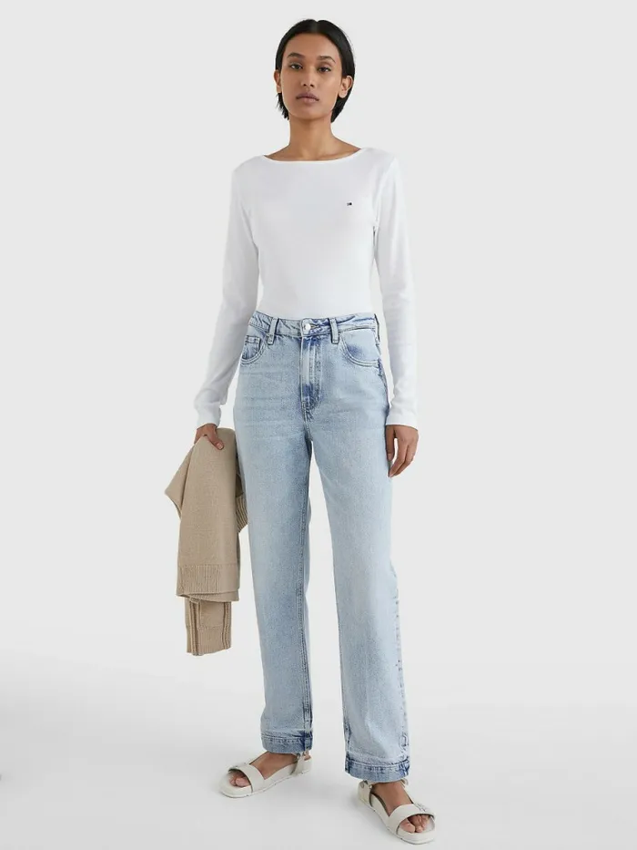 Tommy Hilfiger Classics High Rise Straight Faded LetDown Jeans Fyn Womens Jeans Near Me