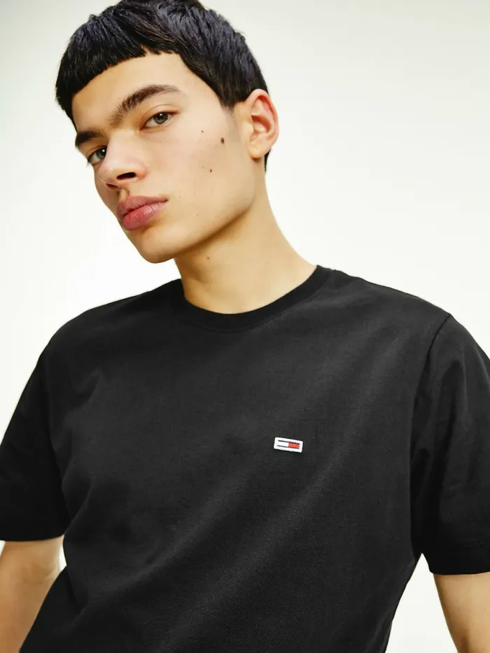 Tommy Hilfiger Classics Organic Cotton TShirt Black Mens Essentials