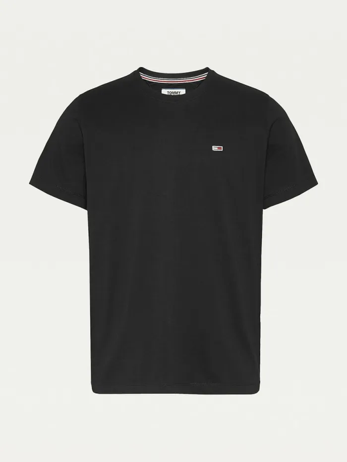 Tommy Hilfiger Classics Organic Cotton TShirt Black Mens Essentials