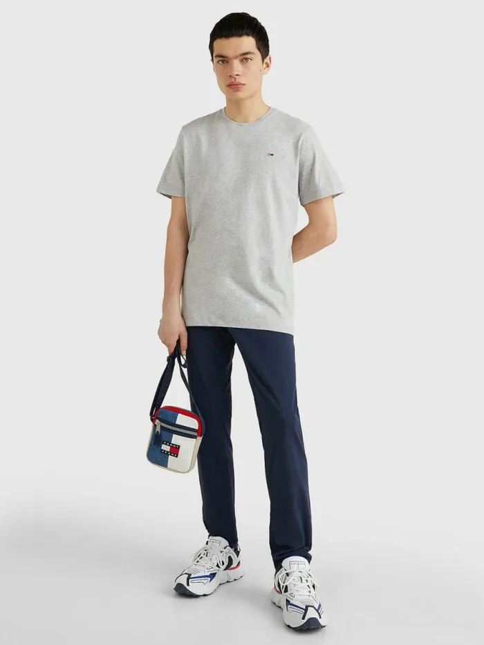 Tommy Hilfiger Classics Organic Cotton TShirt Lt Grey Htr Mens TShirts Gift Ideas