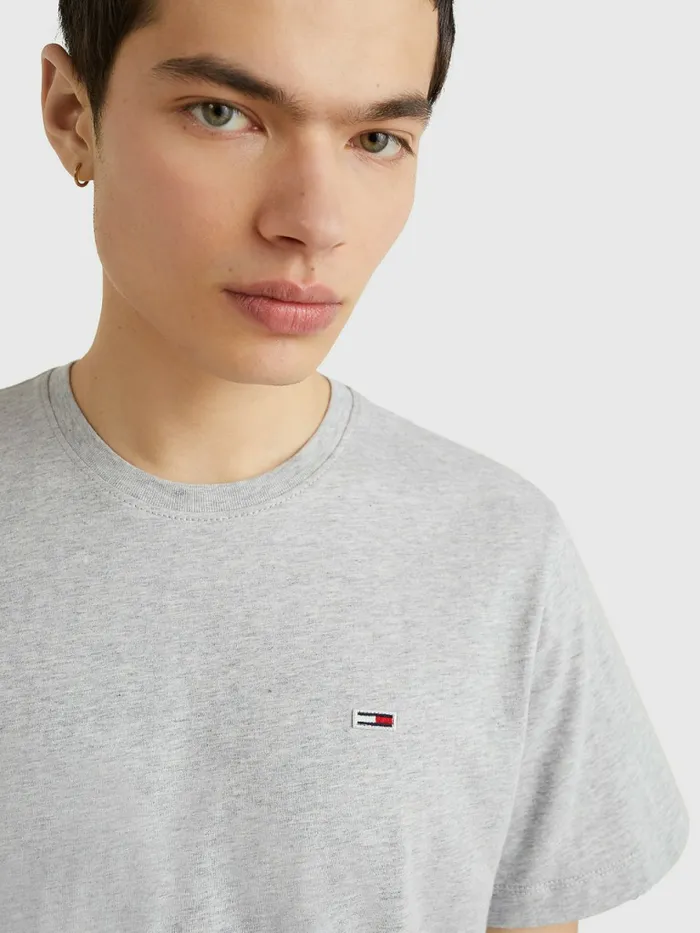 Tommy Hilfiger Classics Organic Cotton TShirt Lt Grey Htr Mens TShirts Gift Ideas