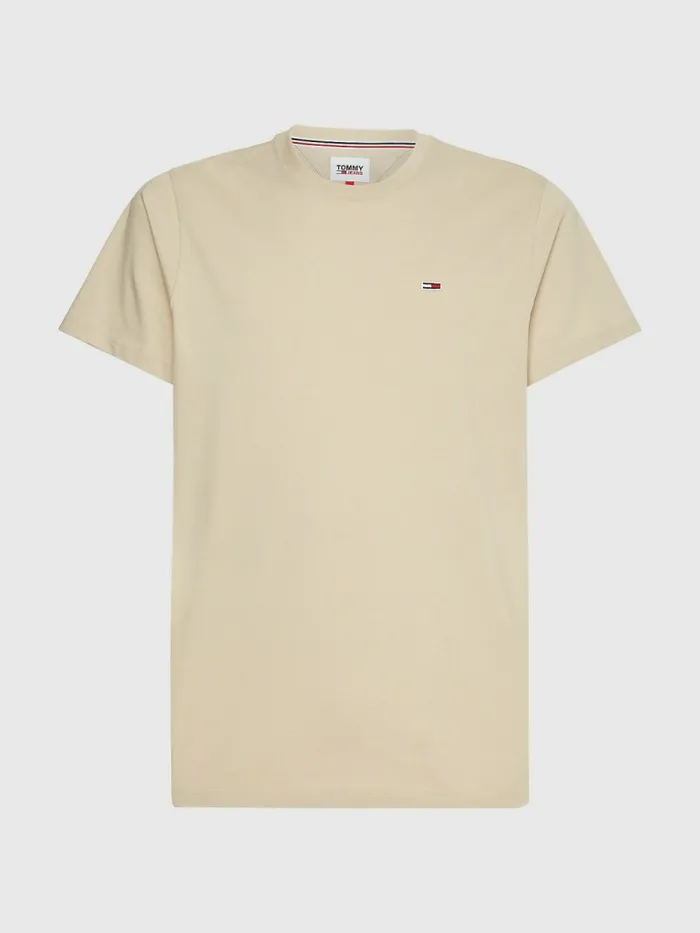Tommy Hilfiger Classics Organic Cotton TShirt Savannah Sand Mens TShirts Fashion