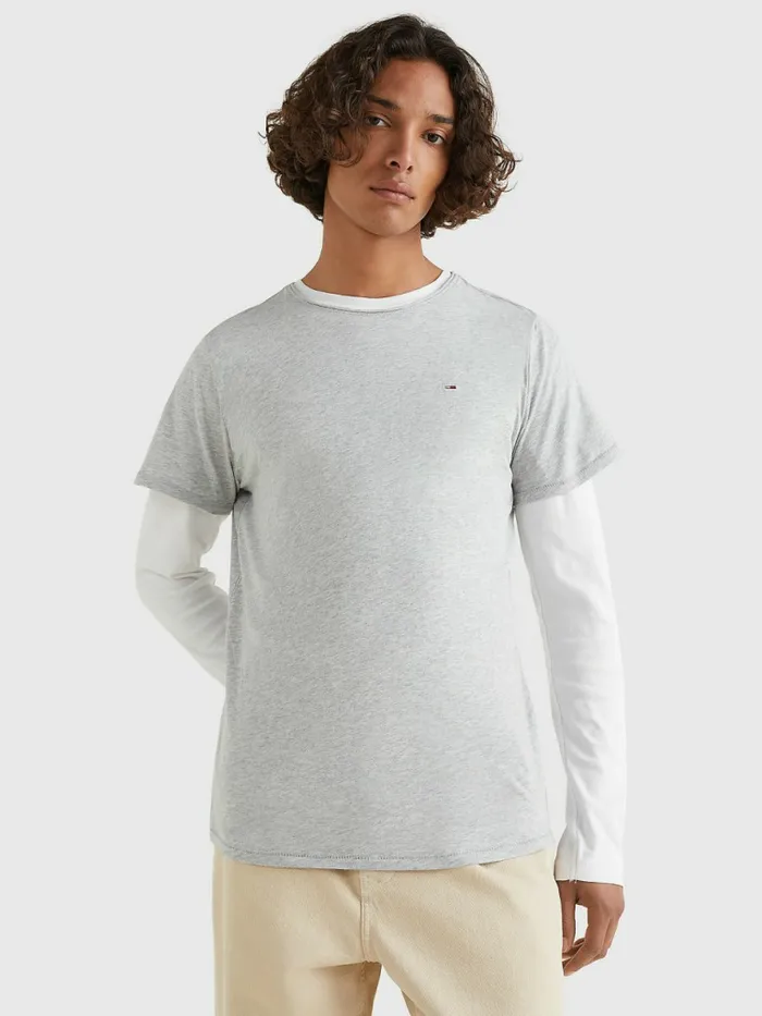 Tommy Hilfiger Classics Slim Fit TShirt Lt Grey Htr Mens TShirts Popular