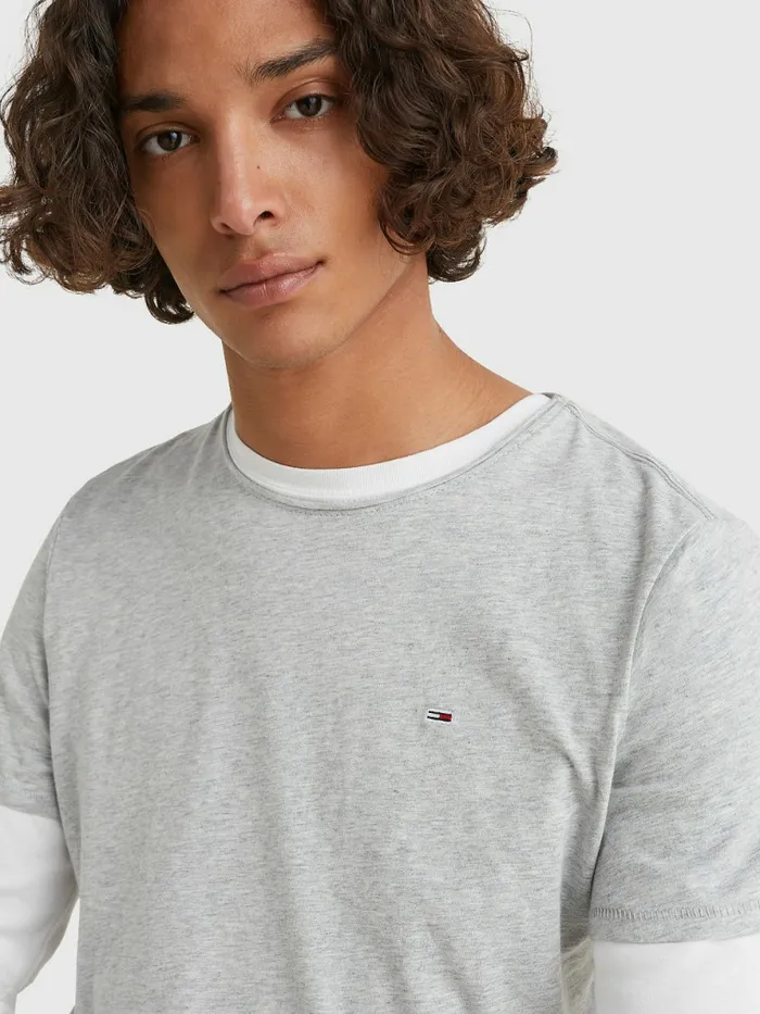 Tommy Hilfiger Classics Slim Fit TShirt Lt Grey Htr Mens TShirts Popular