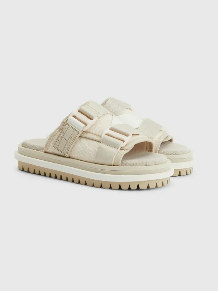 Tommy Hilfiger Cleat Flatform Sandal Triple Beige Womens Sandals Near Me