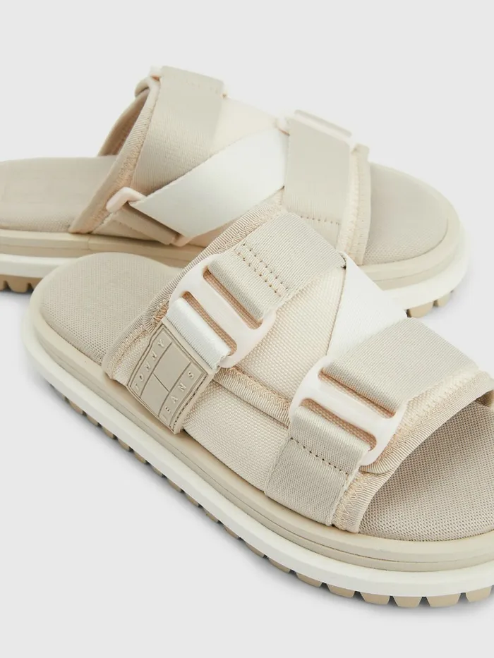 Tommy Hilfiger Cleat Flatform Sandal Triple Beige Womens Sandals Near Me