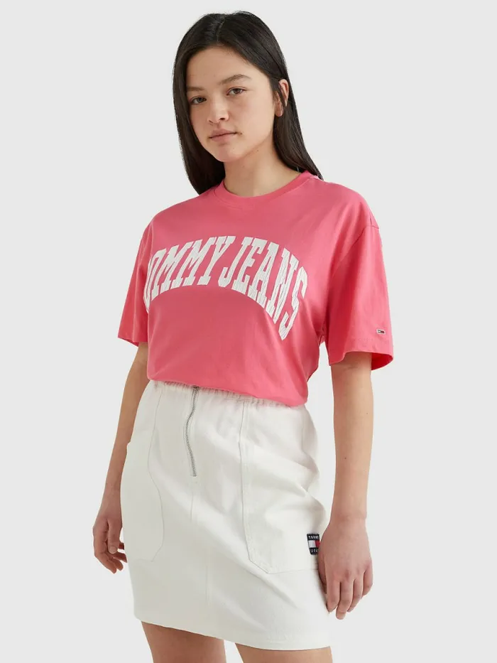 Tommy Hilfiger College Boyfriend Fit TShirt Garden Rose Womens TShirts On Sale Tommy Hilfiger College Boyfriend Fit TShirt Garden Rose Womens TShirts On Sale
