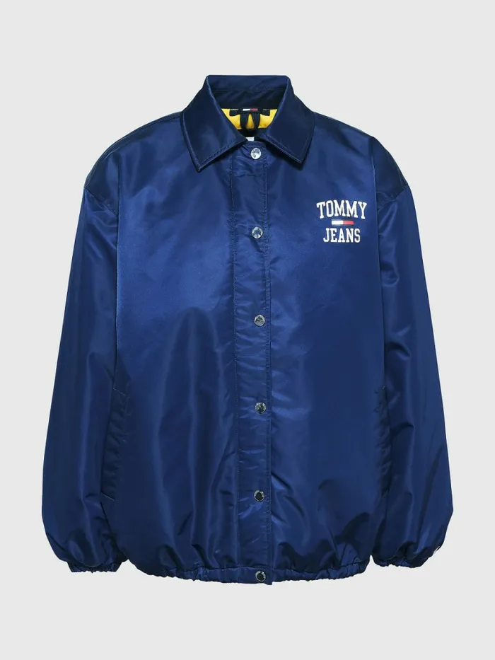 Tommy Hilfiger College Recycled Coach Jacket Twilight Navy Womens Coats and Jackets Sale