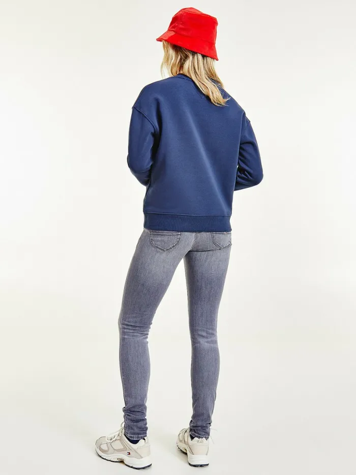 Tommy Hilfiger Collegiate Argyle Logo Sweatshirt Twilight Navy Womens Sweatshirts and Hoodies Gift 4 You