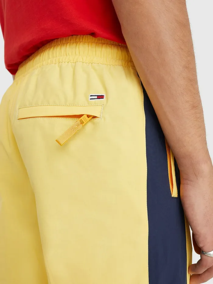 Tommy Hilfiger ColourBlocked Cuffed Joggers Prairie YellowMulti Mens Trousers