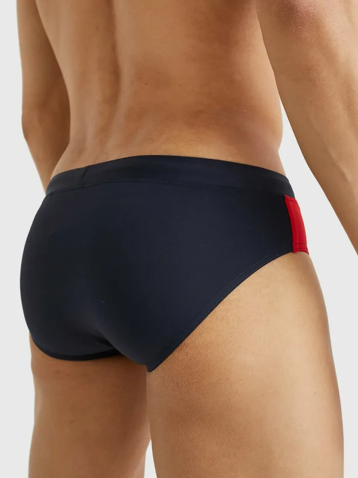 Tommy Hilfiger ColourBlocked Drawstring Swim Briefs Desert Sky Mens Swimwear Sale
