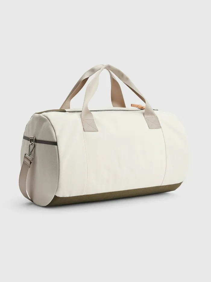 Tommy Hilfiger ColourBlocked Duffle Bag MilitaryIvory Mens Bags Online