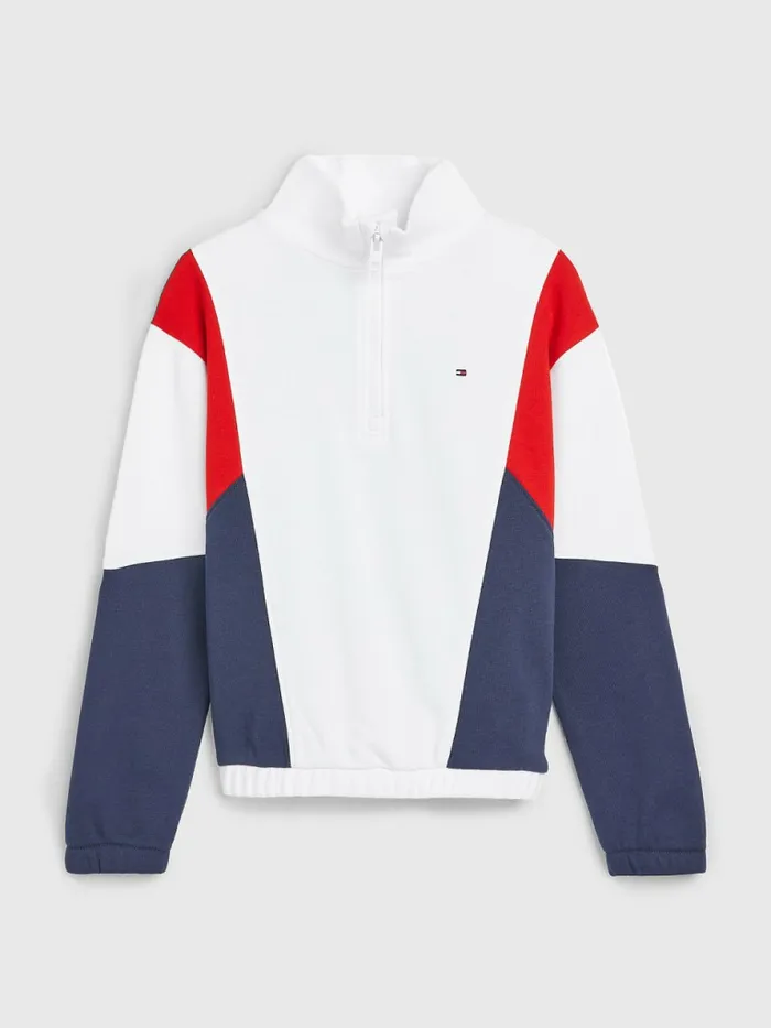 Tommy Hilfiger ColourBlocked Half Zip Sweatshirt Twilight NavyColorblock Girls Sweatshirts and Hoodies Gift 4 You Tommy Hilfiger ColourBlocked Half Zip Sweatshirt Twilight NavyColorblock Girls Sweatshirts and Hoodies Gift 4 You