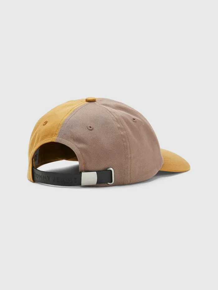 Tommy Hilfiger ColourBlocked Spliced Logo Cap Classic Khaki Colorblock Mens Hats and Scarves On Sale
