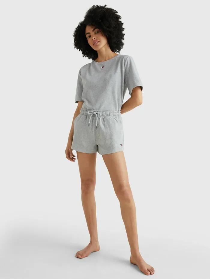 Tommy Hilfiger ColourBlocked TShirt Grey Heather Womens Lounge and Nightwear