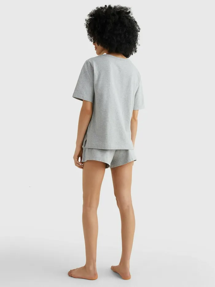 Tommy Hilfiger ColourBlocked TShirt Grey Heather Womens Lounge and Nightwear