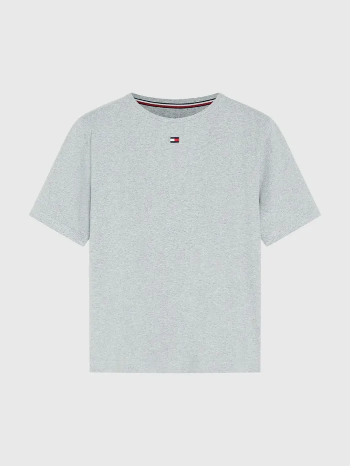 Tommy Hilfiger ColourBlocked TShirt Grey Heather Womens Lounge and Nightwear