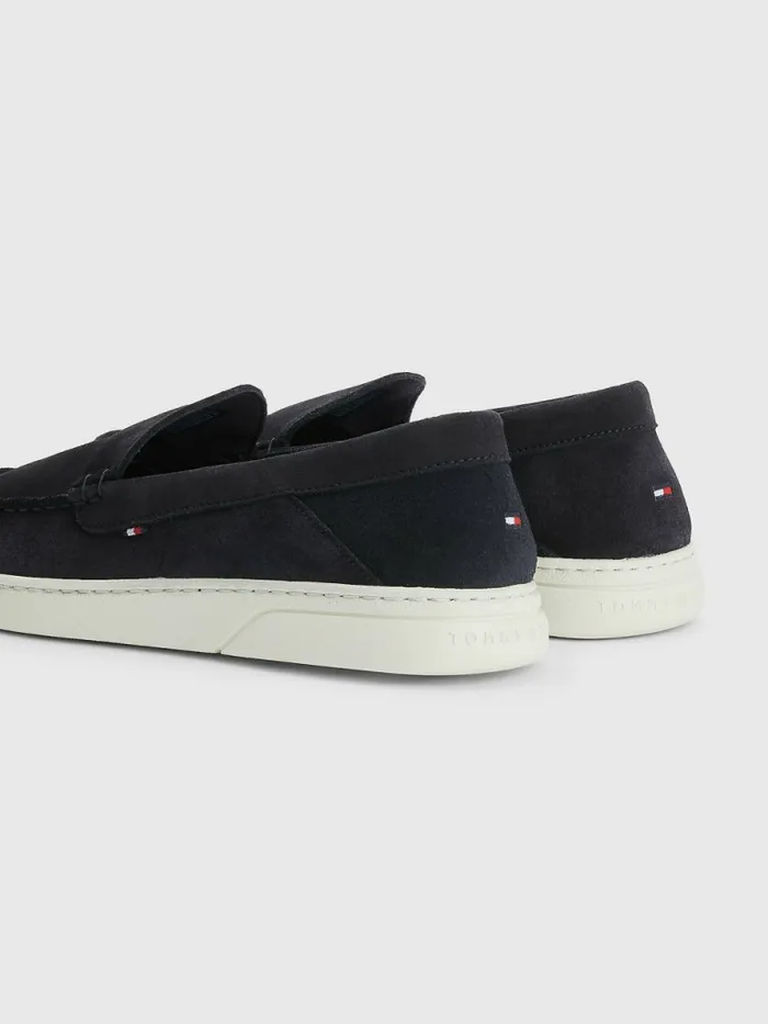 Tommy Hilfiger Comfort Suede Collapsible Loafers Desert Sky Mens Casual Shoes Near Me
