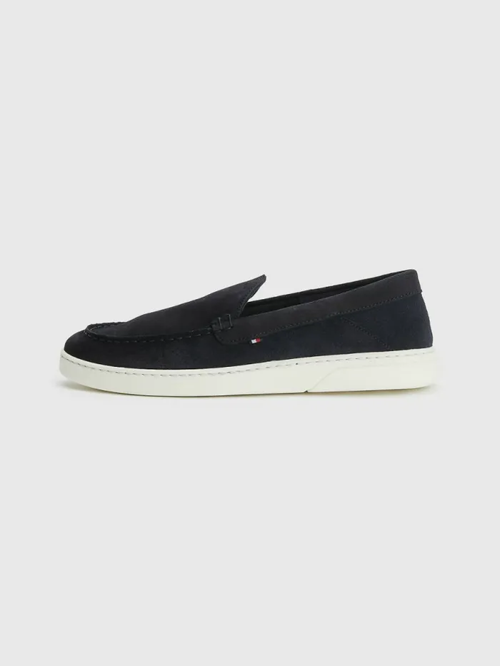 Tommy Hilfiger Comfort Suede Collapsible Loafers Desert Sky Mens Casual Shoes Near Me