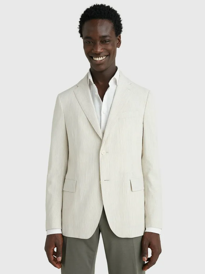 Tommy Hilfiger Constructed Slim Fit Blazer White Mens Blazers