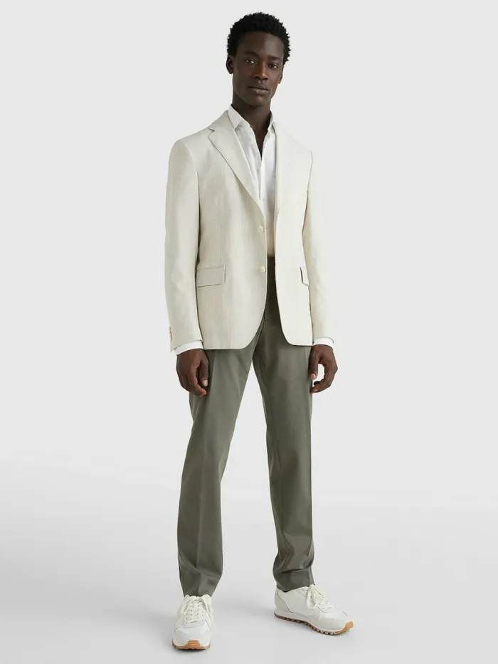 Tommy Hilfiger Constructed Slim Fit Blazer White Mens Blazers