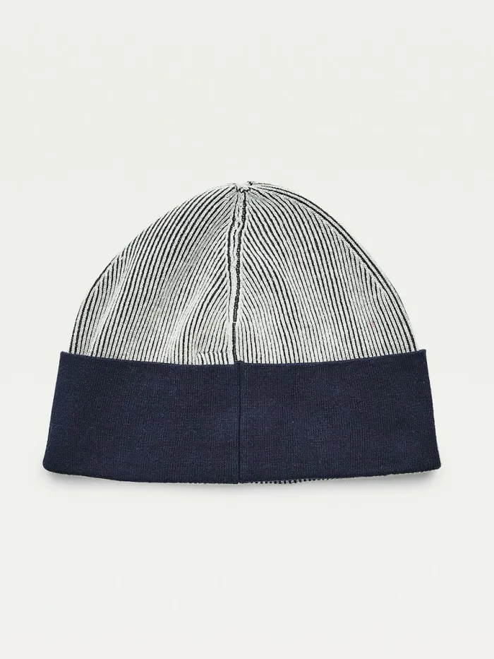 Tommy Hilfiger Contrast Rim Signature Beanie Corporate Womens Hats and Scarves Fashion