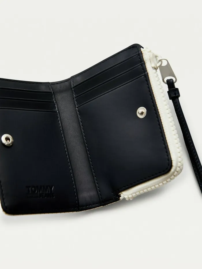 Tommy Hilfiger Corded Perforated Hanging Wallet Ecru Womens Wallets and Keyrings Fashion