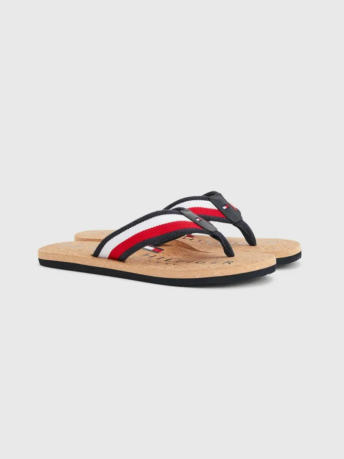Tommy Hilfiger Cork Signature Strap FlipFlops Rwb Mens Sandals Sliders and Flip Flops Online Tommy Hilfiger Cork Signature Strap FlipFlops Rwb Mens Sandals Sliders and Flip Flops Online