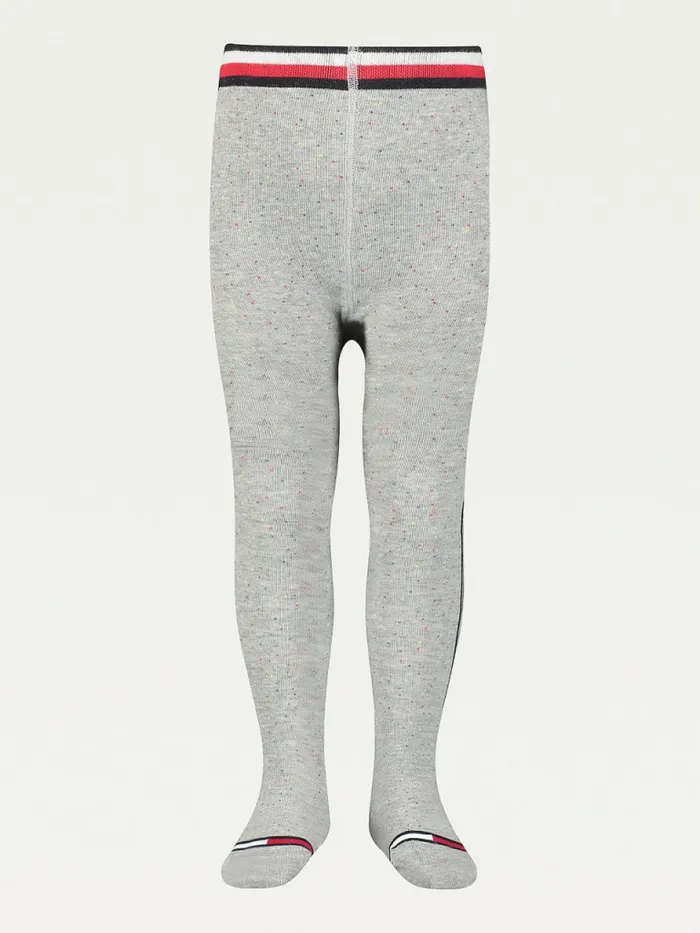 Tommy Hilfiger Cotton Tights Light Grey Melange Girls Underwear and Socks Popular Tommy Hilfiger Cotton Tights Light Grey Melange Girls Underwear and Socks Popular