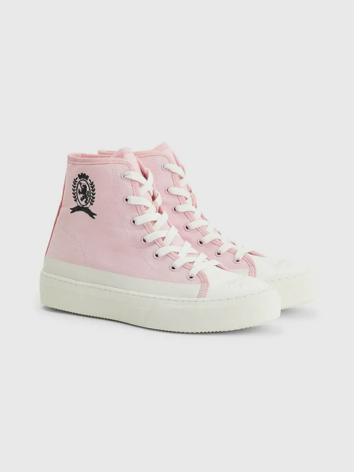 Tommy Hilfiger Crest Canvas High Top Trainers Light Pastel Pink Womens Trainers Near Me Tommy Hilfiger Crest Canvas High Top Trainers Light Pastel Pink Womens Trainers Near Me