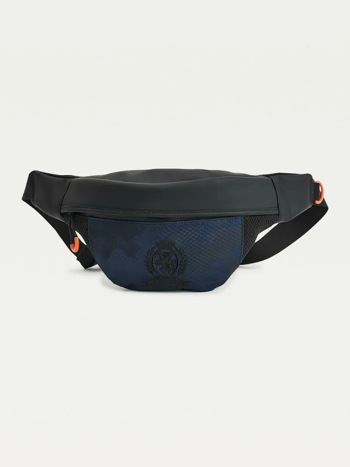 Tommy Hilfiger Crest Embroidery Crossbody Bag BlackCamo Mens Bags Popular