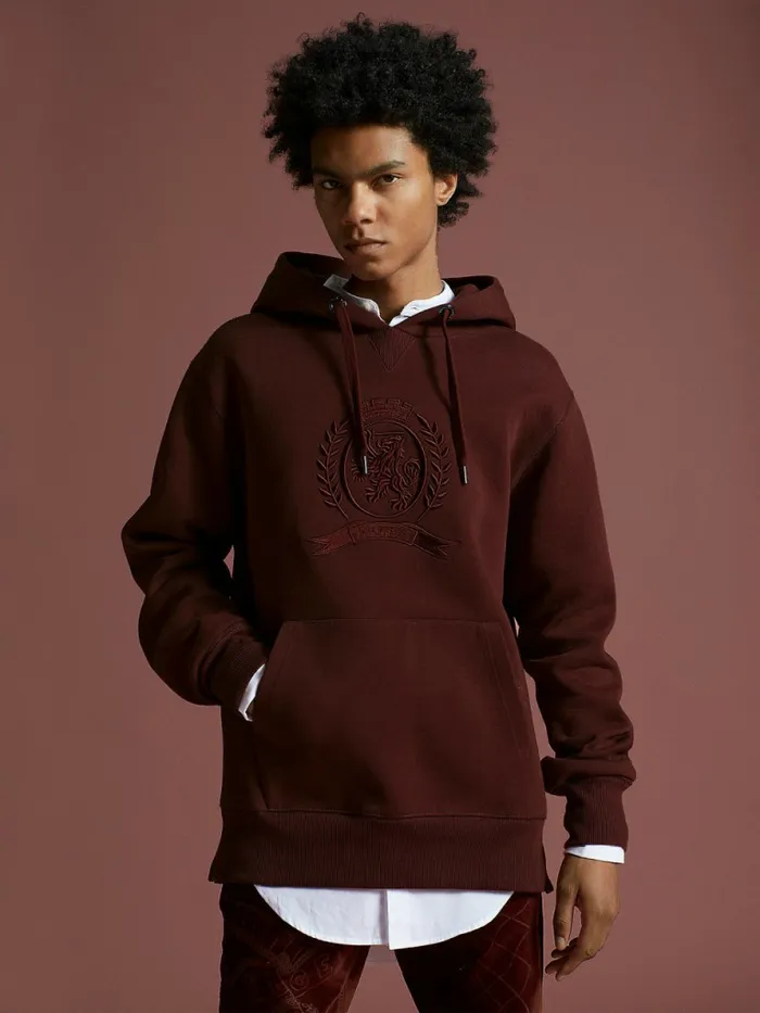 Tommy Hilfiger Crest Embroidery Organic Cotton Hoody Classic Mahogany Mens Sweatshirts and Hoodies Gift Ideas Tommy Hilfiger Crest Embroidery Organic Cotton Hoody Classic Mahogany Mens Sweatshirts and Hoodies Gift Ideas