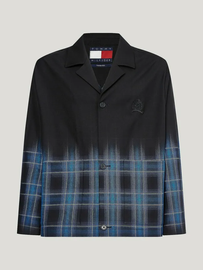 Tommy Hilfiger Crest FadeOut Print Tailored Jacket BlackMulti Mens Blazers
