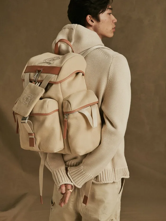 Tommy Hilfiger Crest Organic Cotton Knitted Hoody Desert Sand Dune Mens Knitwear Cheap On Sale