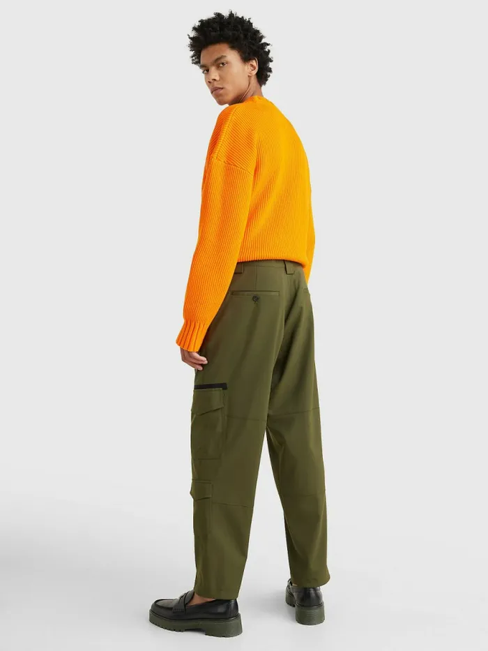 Tommy Hilfiger Crest Relaxed Cargo Trousers Northwood Olive Mens Trousers