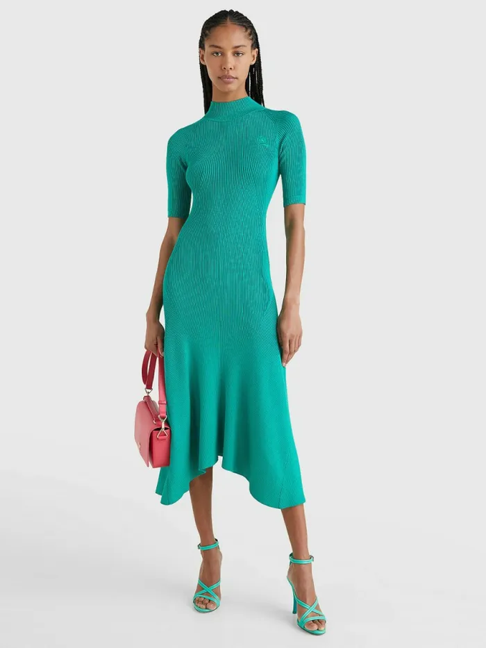 Tommy Hilfiger Crest Slim Fit Polo Dress Verde Womens Dresses and Jumpsuits Popular
