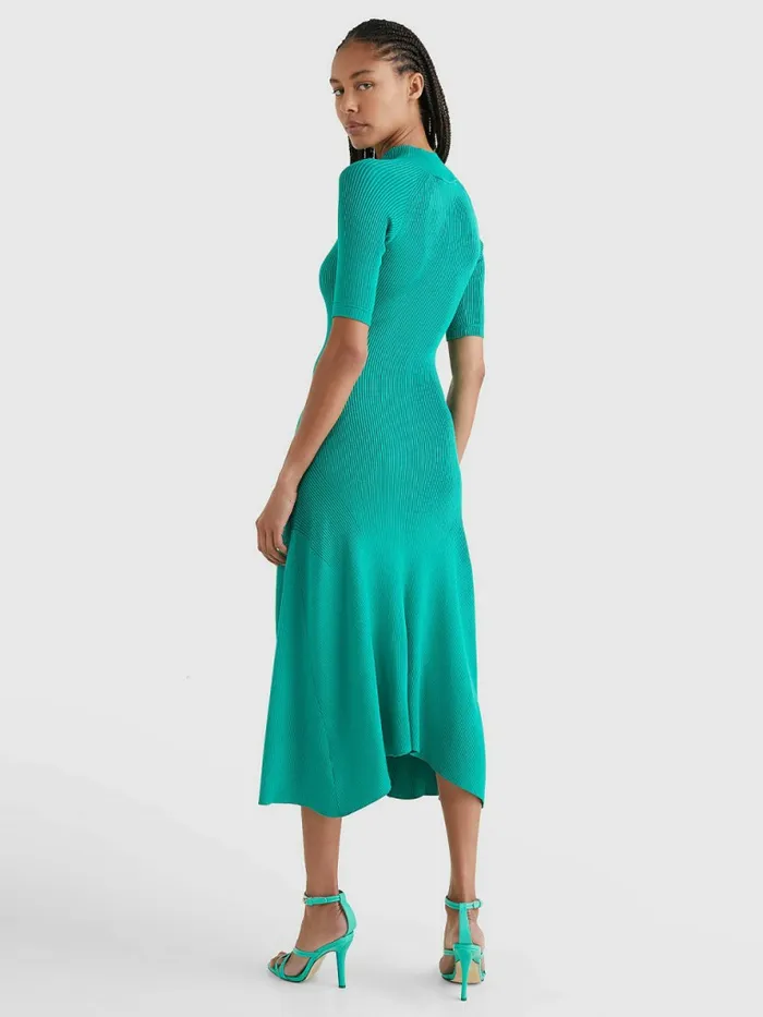 Tommy Hilfiger Crest Slim Fit Polo Dress Verde Womens Dresses and Jumpsuits Popular