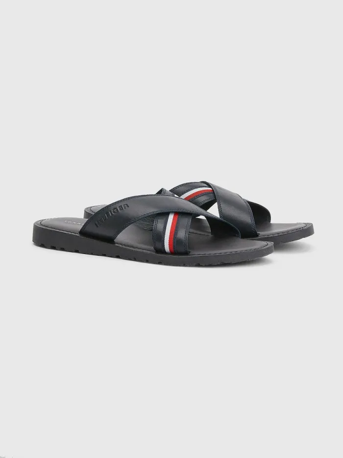 Tommy Hilfiger Crossover Strap Sandals Desert Sky Mens Boots Gift 4 You
