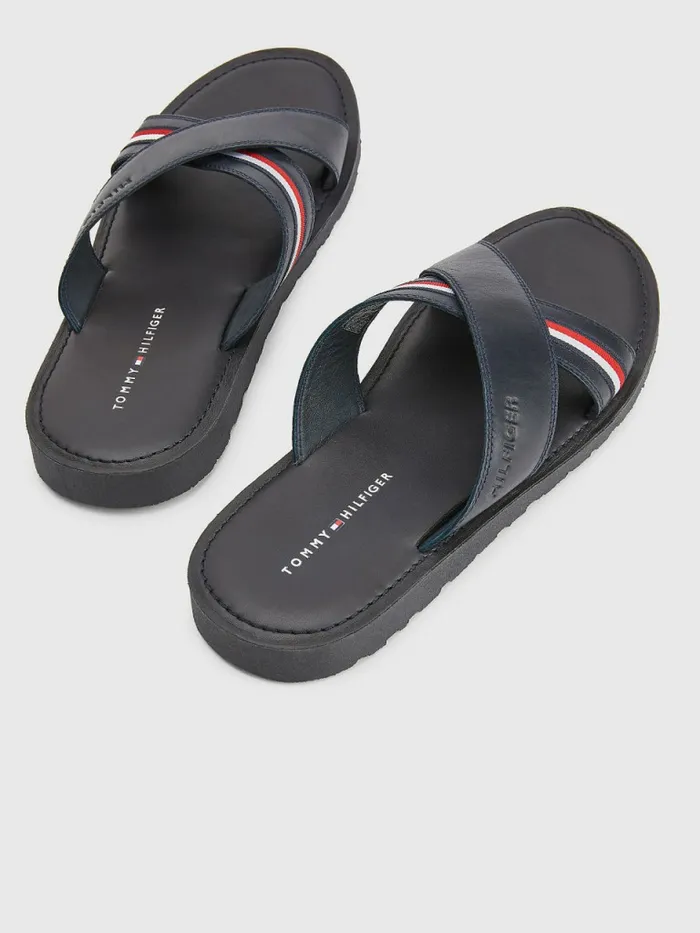 Tommy Hilfiger Crossover Strap Sandals Desert Sky Mens Boots Gift 4 You