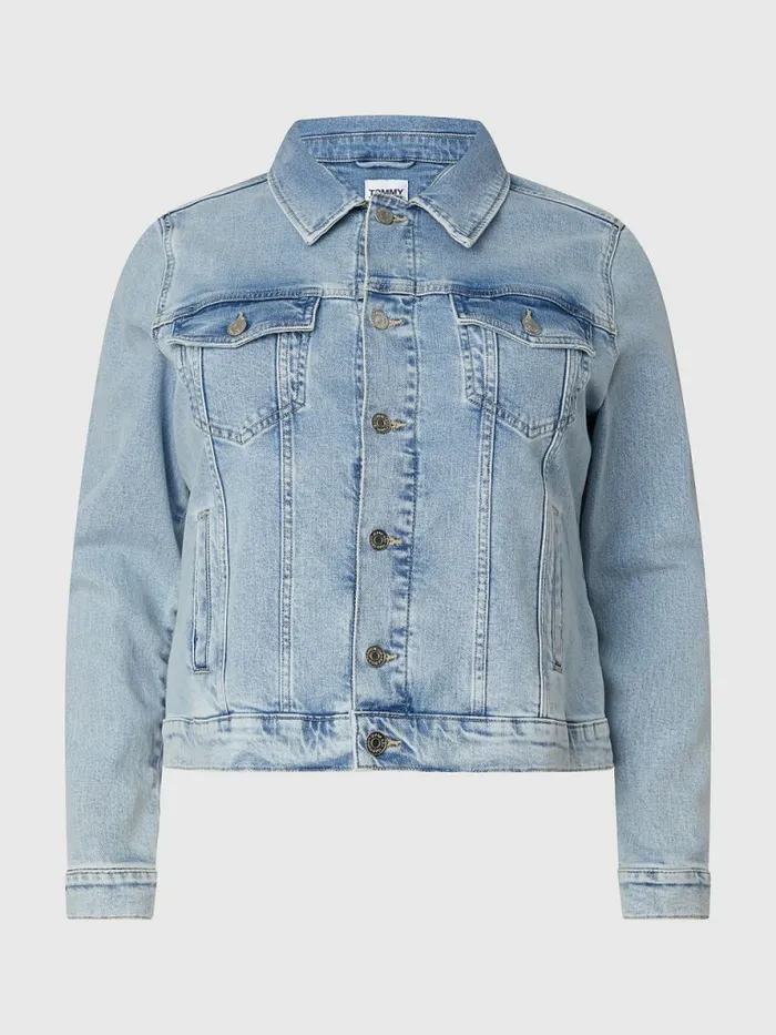 Tommy Hilfiger Curve Denim Trucker Jacket Denim Light Womens Coats and Jackets Cheap On Sale Tommy Hilfiger Curve Denim Trucker Jacket Denim Light Womens Coats and Jackets Cheap On Sale