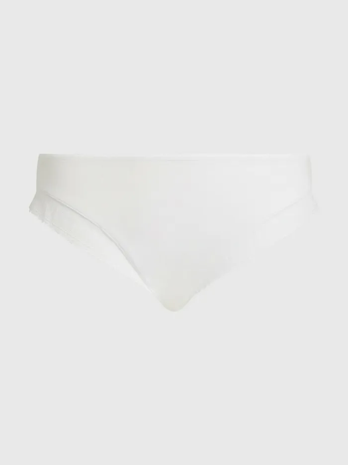 Tommy Hilfiger Curve Logo Lace Briefs White Womens Lingerie