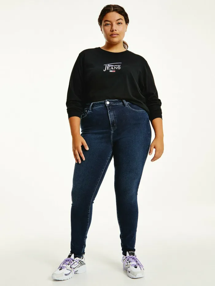 Tommy Hilfiger Curve Melany UltraHigh Rise SuperSkinny Power Stretch Jeans Denim Dark Womens Curve Fashion Casaul Tommy Hilfiger Curve Melany UltraHigh Rise SuperSkinny Power Stretch Jeans Denim Dark Womens Curve Fashion Casaul